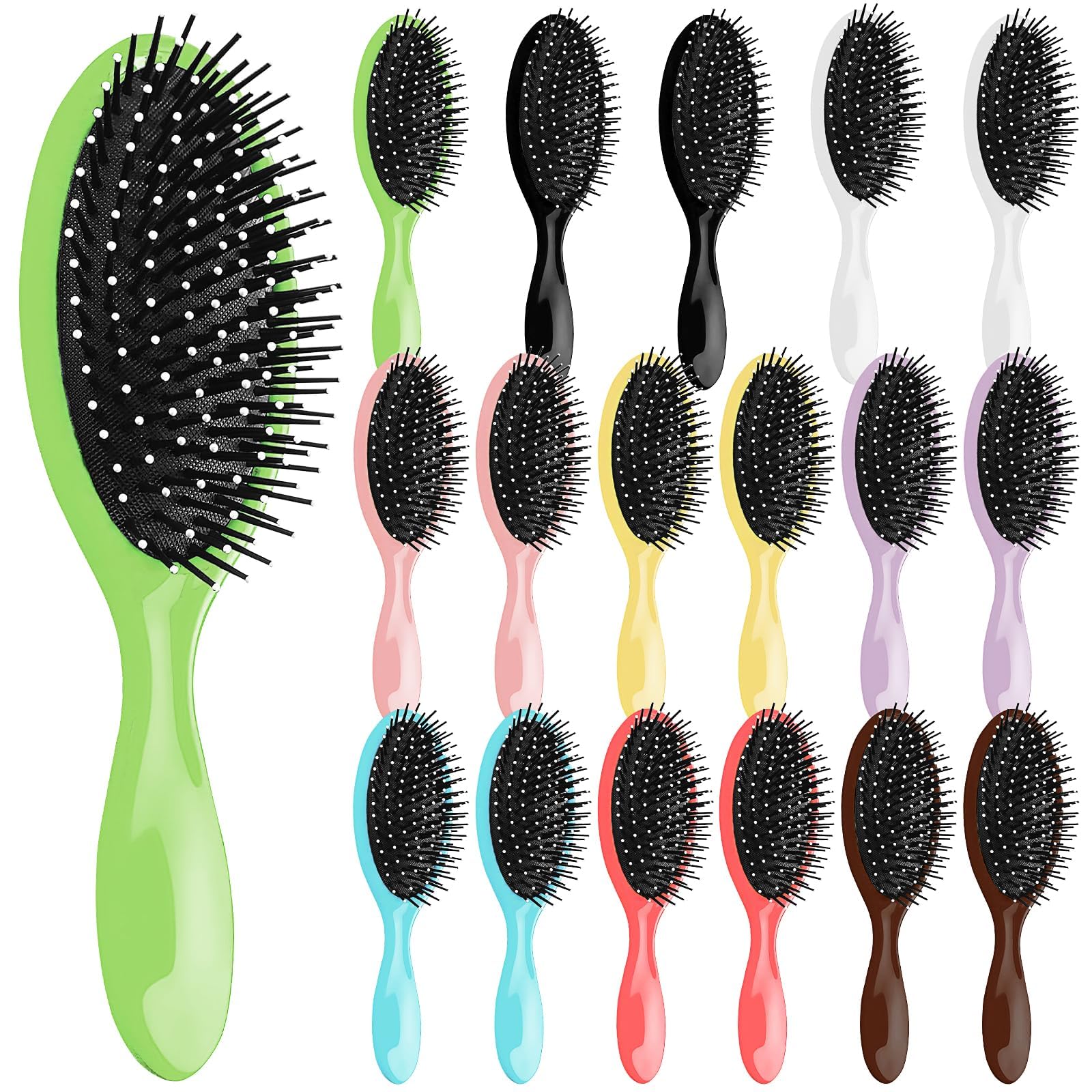 18 Pack Wet Hairbrushes Bulk, Travel Detangling Hair Brushes Set