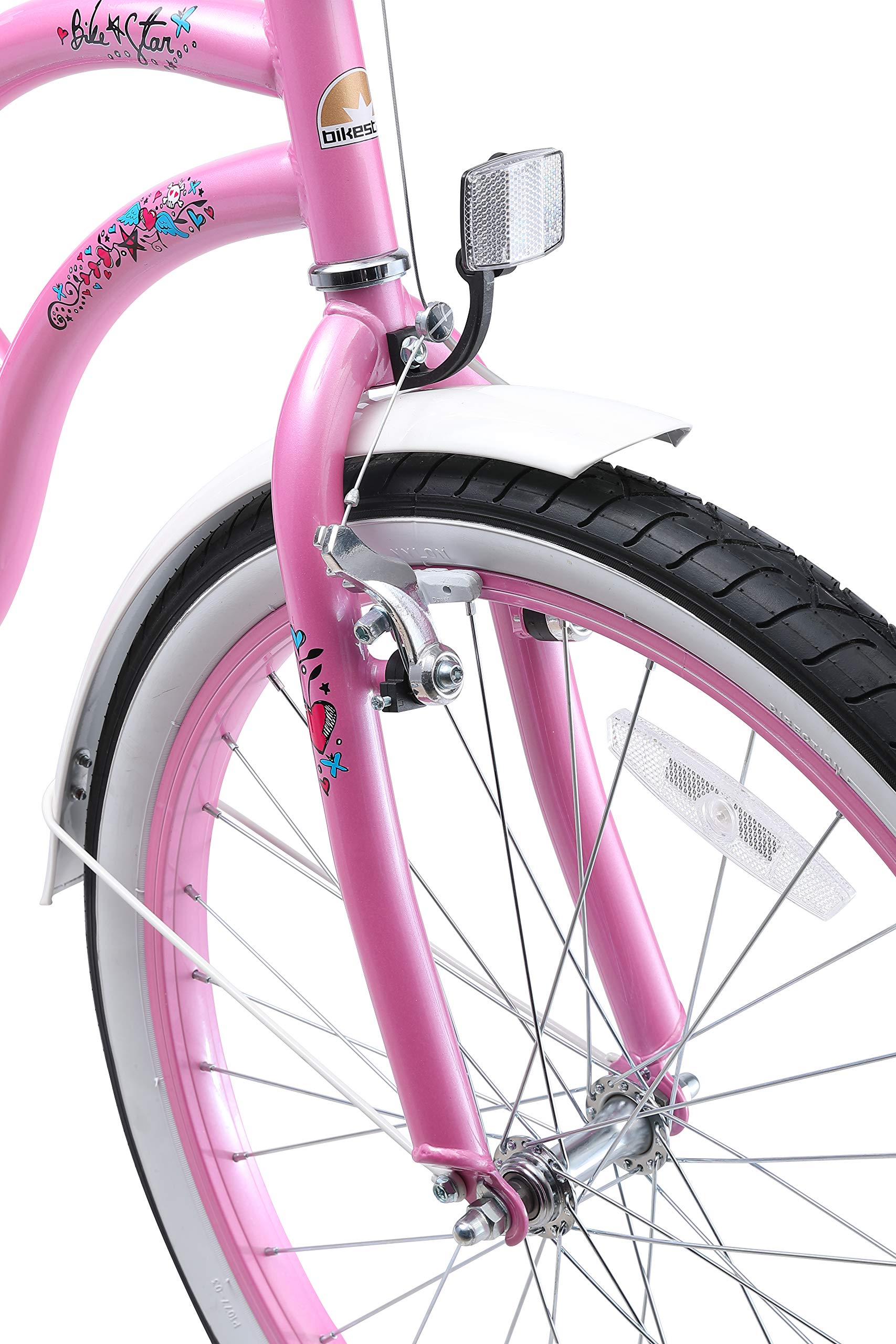 BIKESTAR Bicicleta Infantil para niños y niñas a Partir de 10 años | Bici 24 Pulgadas con Frenos | 24" Edición Cruiser