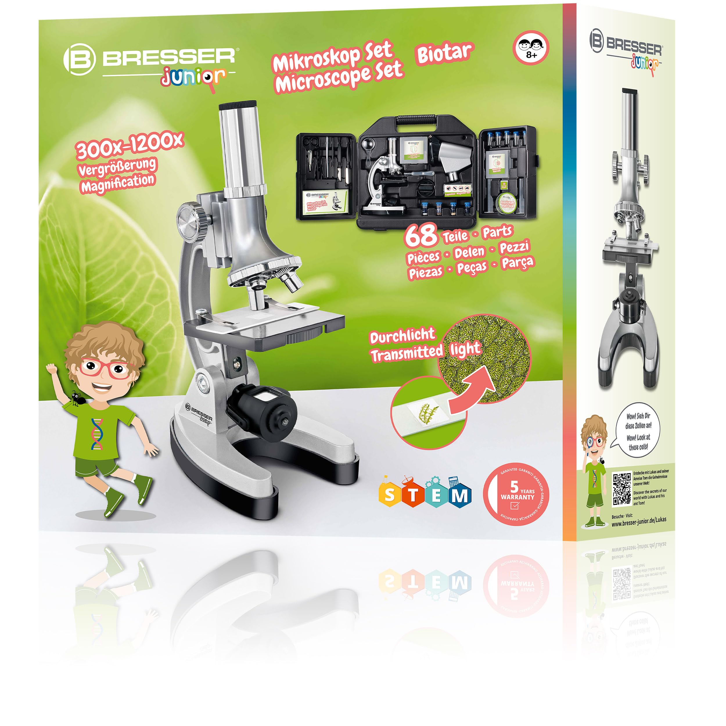 Bresser Junior zestaw mikroskopów 300x-1200x