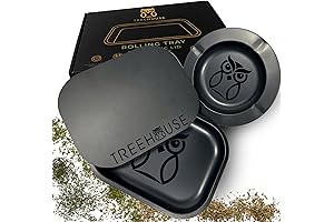 Black Treehouse Rolling Tray Set: The Perfect Herb Tray for Your Home or Travels