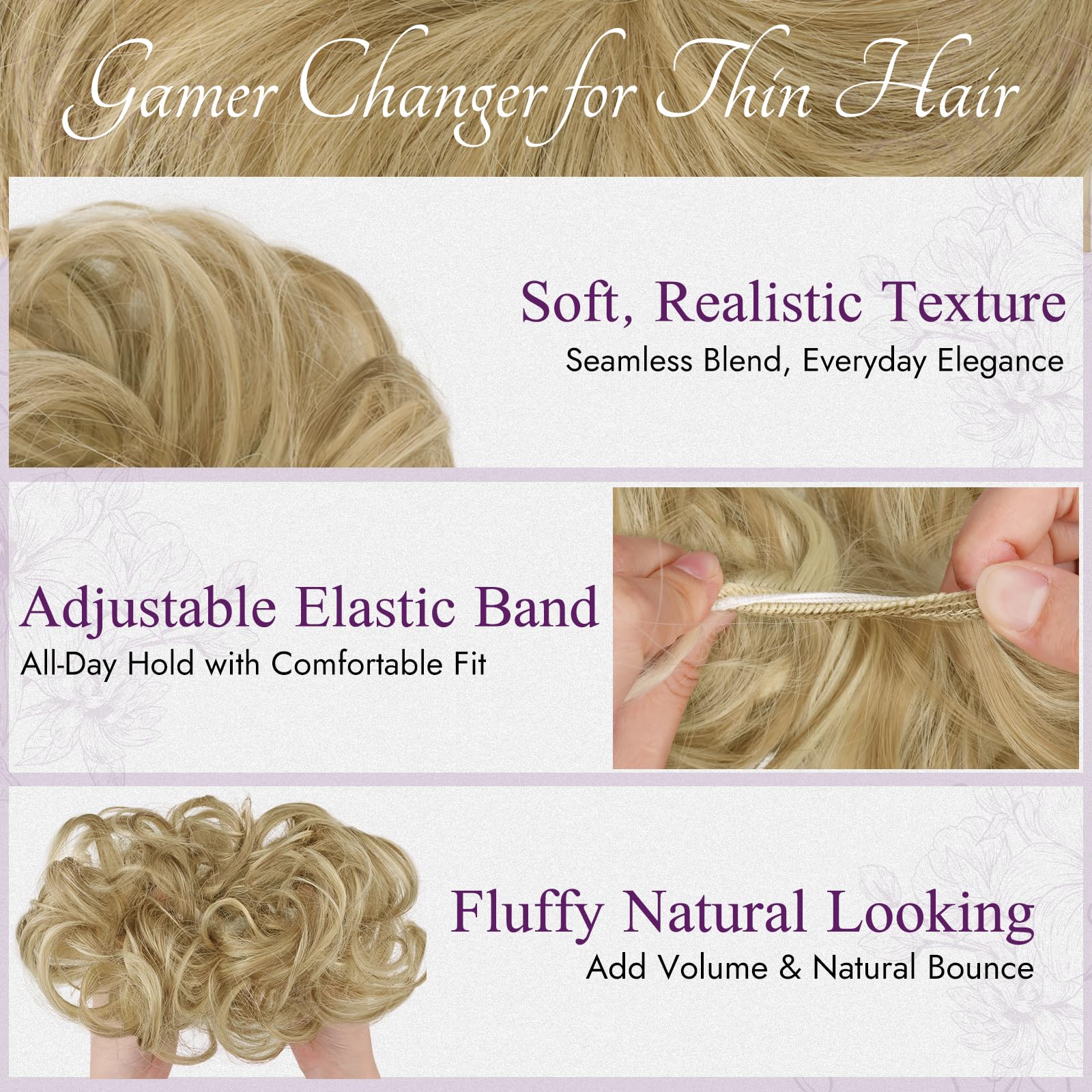 BARSDAR 2 PCS Messy Bun Hair Pieces - Image 3