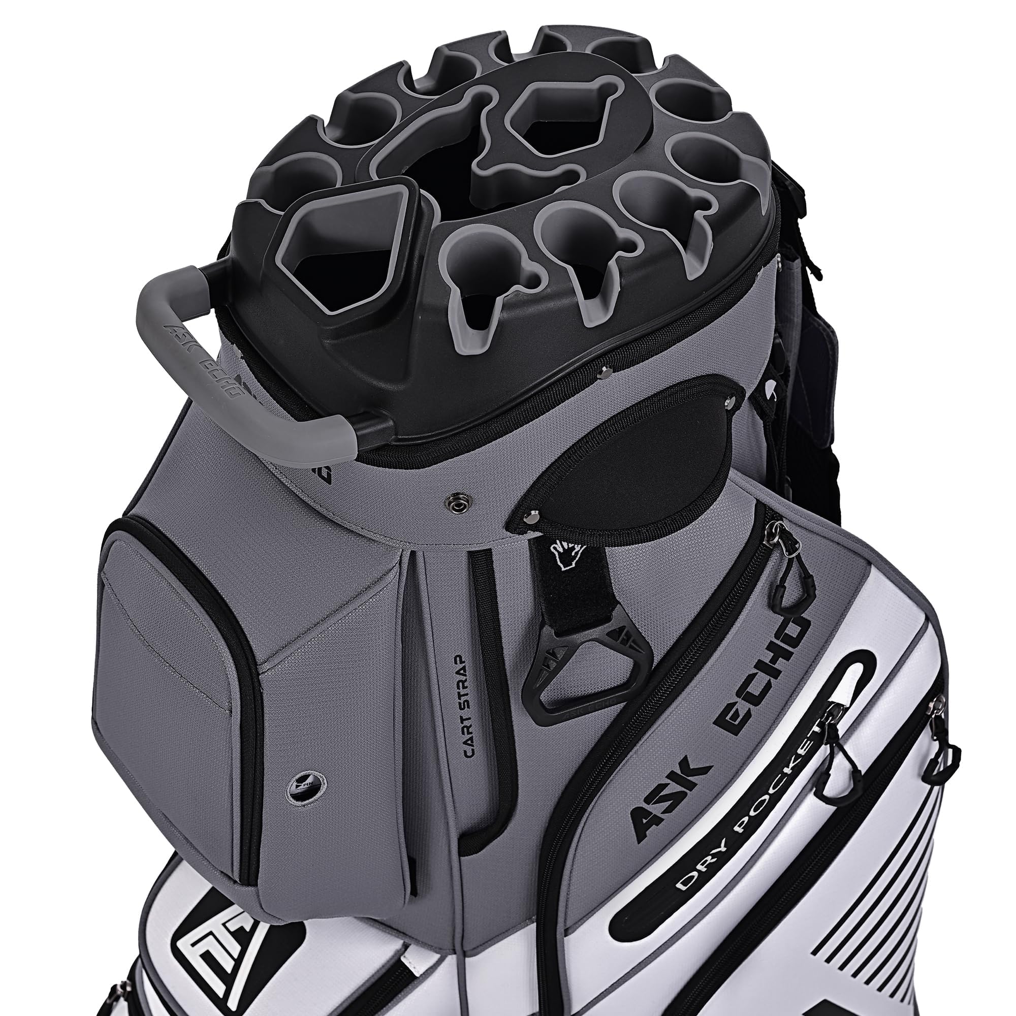 ASK ECHO T-Lock Golf Cart Bag, Quiet 14-Way Full-Length Divider