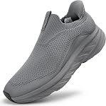 Sosenfer Glisser sur les chaussures respirantes homme avec sans lacets Sneakers Confortable Casual Sports Shoes Lightweight Gym Chaussures de marche pour hommes
