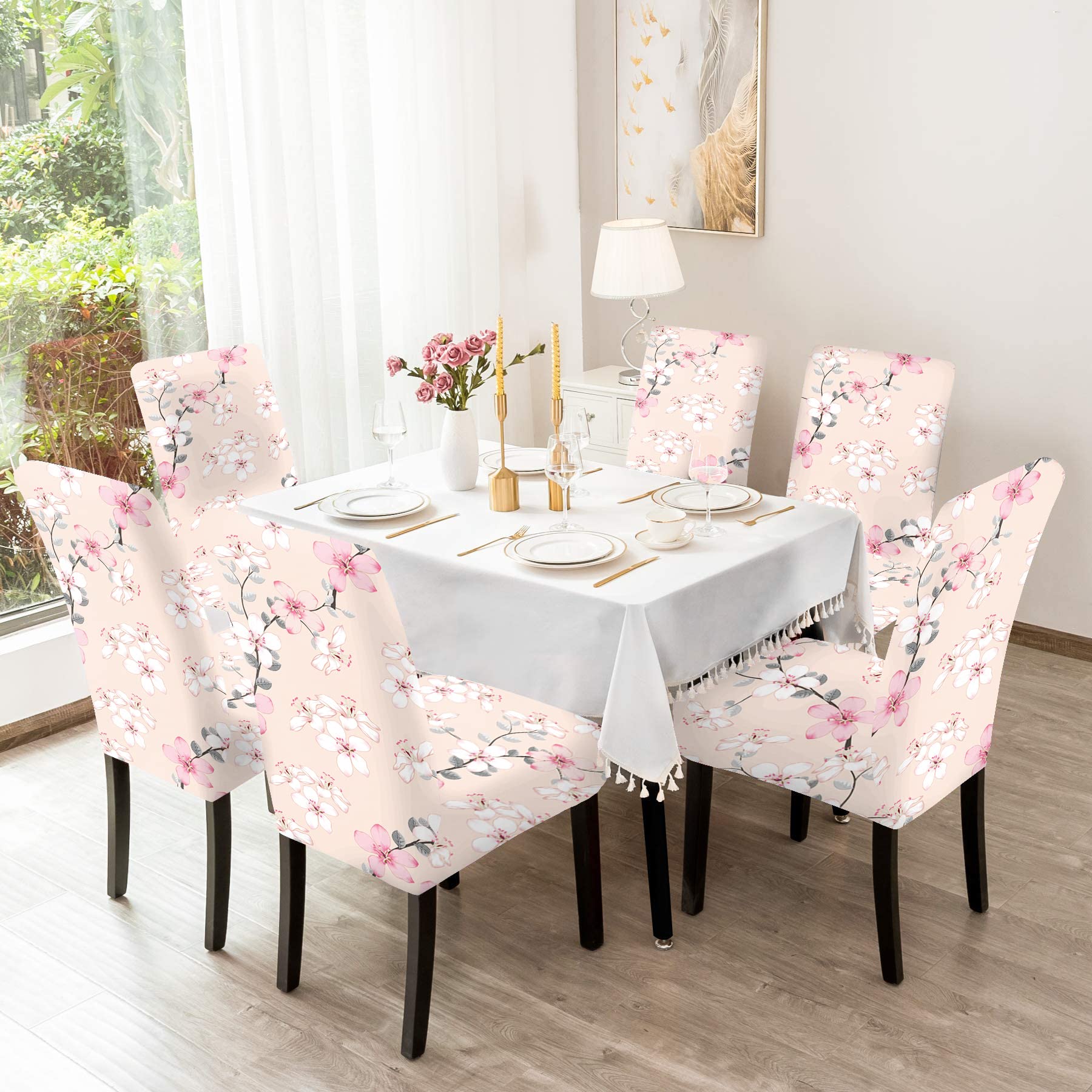 Floral Dining Chair Covers - Protect & Decorate -6