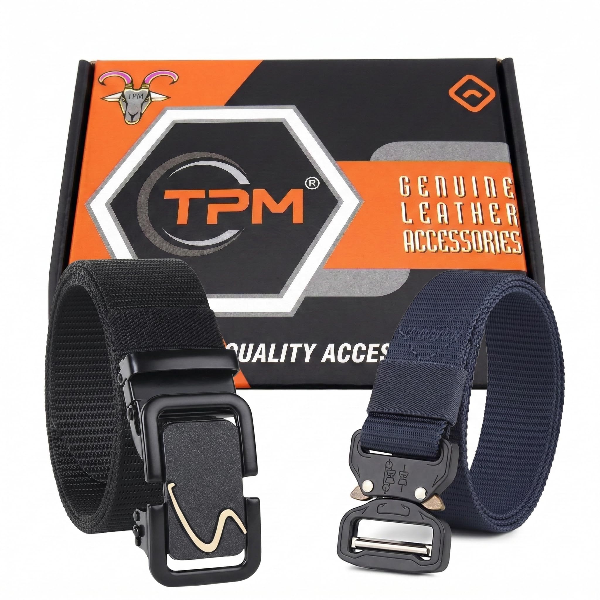 tpm Men's Stylish Belt Combo Pack of 2 | Heavy Duty Woven Belt | Automatic Metal Buckle Casual Belt for Men. Has291-picture-49
