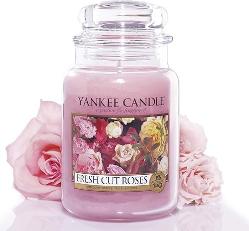 Miniatura 12 de Yankee Candle Vela perfumada en tarro grande, rosas recién cortadas, hasta 150 horas de tiempo de combustión