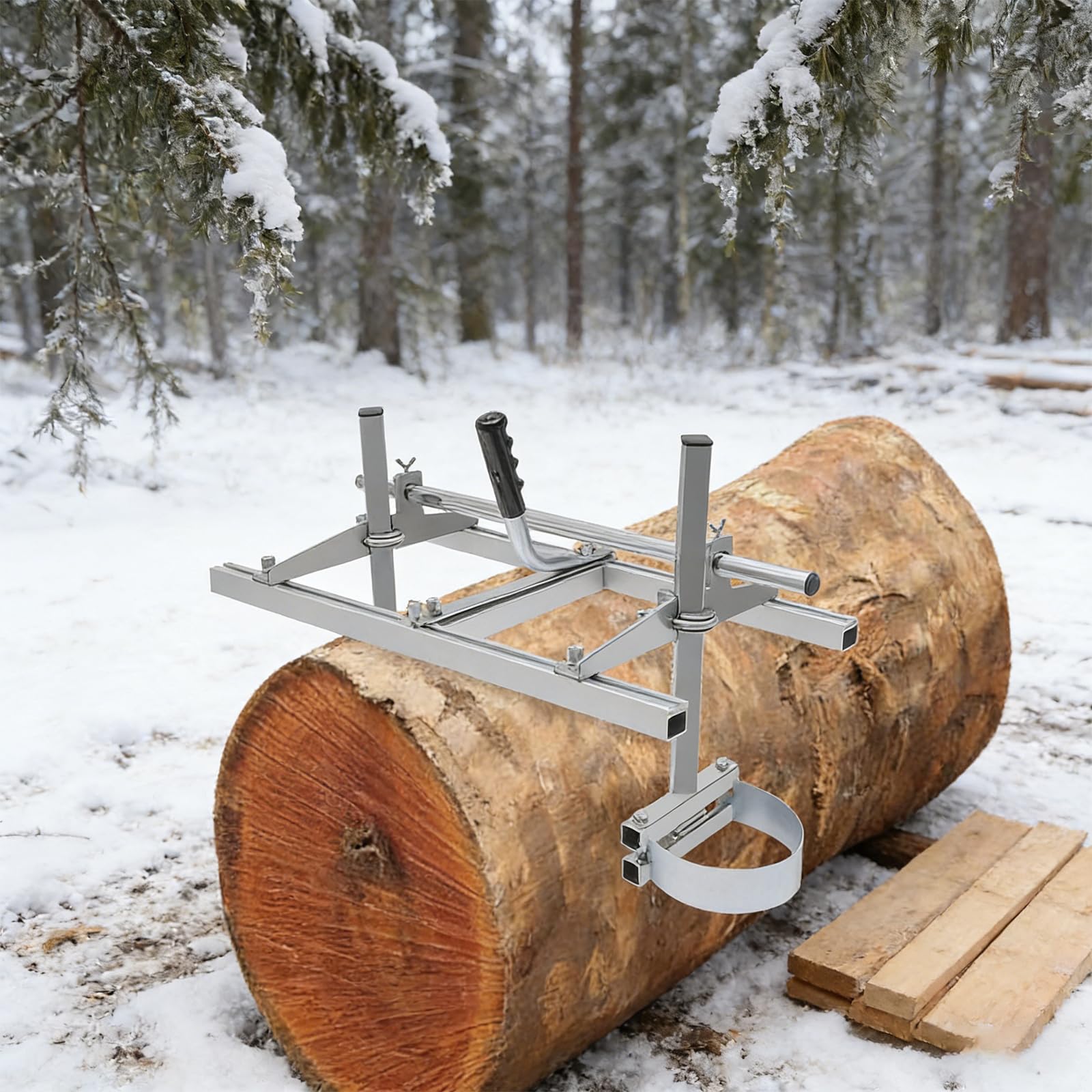 Soporte para motosierra, molinillo de motosierra, aserradero móvil para motosierra de 24 pulgadas, para motosierra de cadena, tablón, fresado, motosierra, herramientas para trabajar la madera