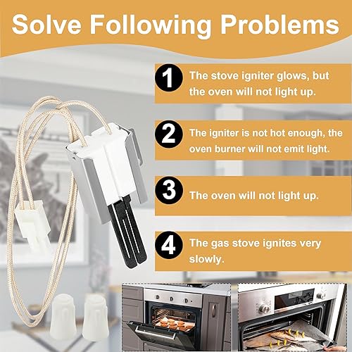 Miniatura 3 de 316489400 Encendedor de horno de gas apto para Fri-gidaire Ken-morere Cro-sley Igniter Repalce 316428500 316428501 5304462661 7316489400 AP3963540