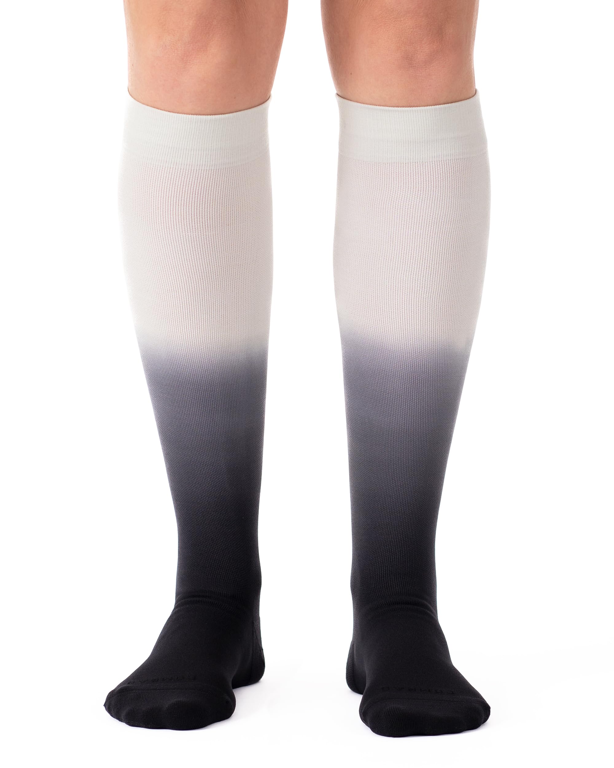 Comrad Nylon Knee High Socks - 15-20mmHg Graduated Compression Socks - Soft & Breathable Support Unisex Socks