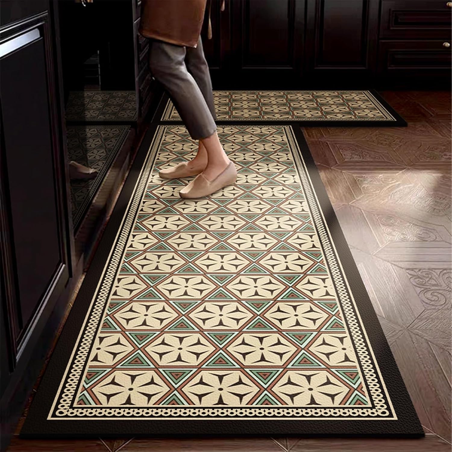 Anti Fatigue Kitchen Rug Sets 2 Piece Non Slip Kitchen Mats for Floor Cushioned Kitchen Rugs and Mats Waterproof Comfort Standing Mat Runner Rug Carpets for Kitchen Floor, Sink — Amazon image 15