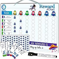 Vista 3 de QUOKKA 145 Tabla de tareas de recompensa para varios niños – Juguete de rutina de comportamiento para niños autistas de 5 a 7 años de edad