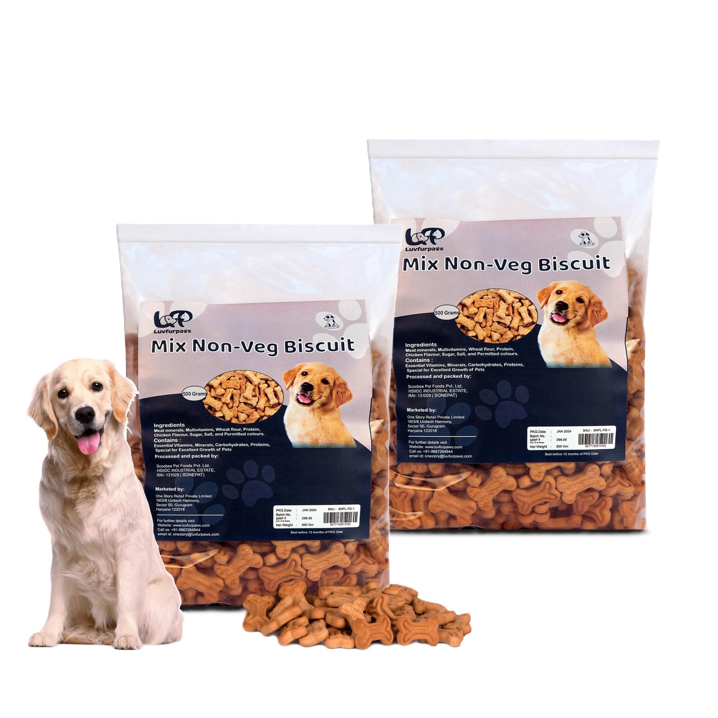 Luvfurpaws Dog Treats Biscuits Real Chicken Flavour, 500g (Buy 1 Get 1 Free),1 Kg Pack - Snacks Dog Treats for All Life Stages (B0CSX3SRWW) Amazon Price History, Amazon Price Tracker