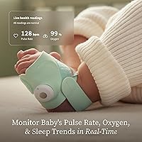 Vista 2 de Owlet Dream Sock - Monitor inteligente para bebés aprobado por la FDA - Seguimiento de la frecuencia de pulso vivo (corazón), oxígeno en bebés
