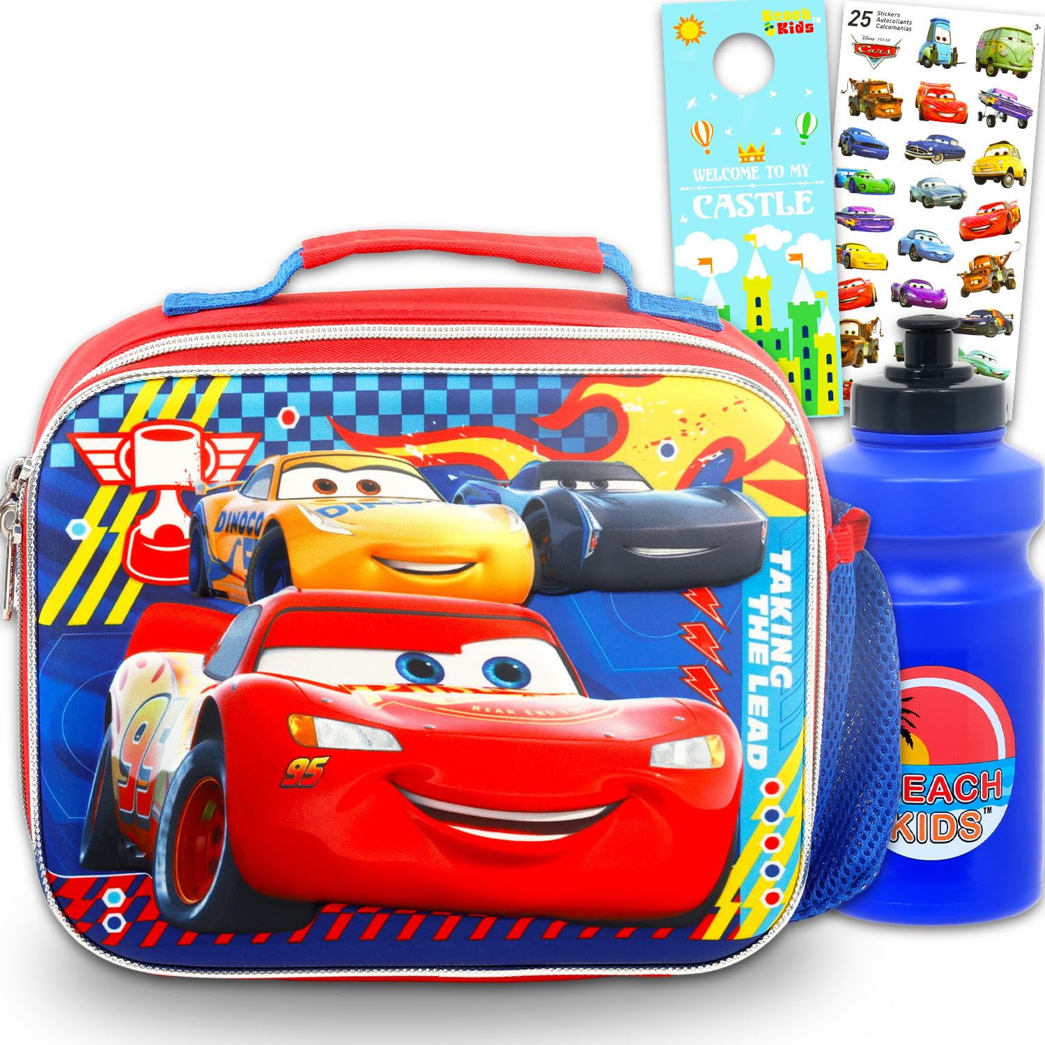 Fournitures scolaires Cars avec sac repas Flash McQueen pour une rentrée joyeuse