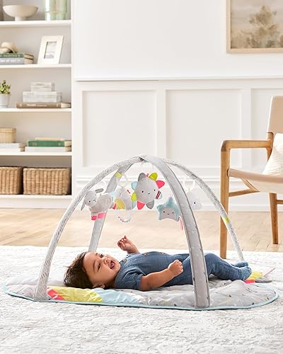Miniatura 2 de Skip Hop Gimnasio de juego para bebés y tapete de juegos para bebés, nube con forro plateado, gris