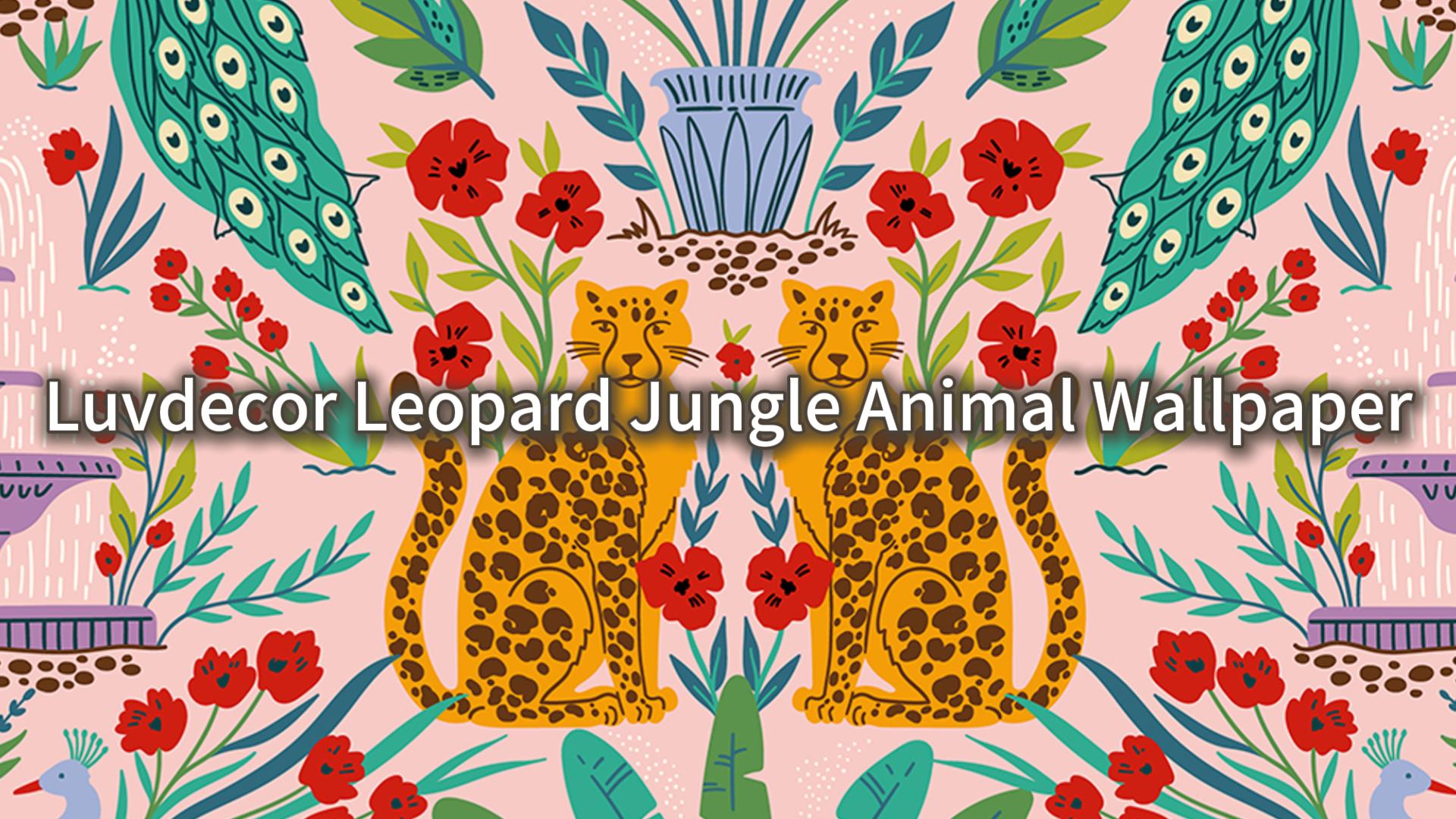 Luvdecor Peel and Stick Leopard Jungle Animal Wallpaper