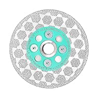 Vista 8 de Hoja de sierra de azulejos de 4-1/2 pulgadas, disco de pulido de diamante, rueda de disco de corte para cortar molienda mármol, granito, hormigón