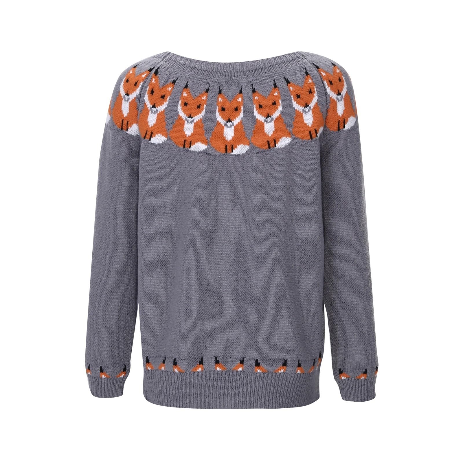 Fair Isle - Maglioni da donna per autunno e inverno, a maniche lunghe, con fantasia, per vacanze e sci, vestibilità ampia, tunica brutta lavorata a maglia, maglioni caldi alla moda da donna, eleganti