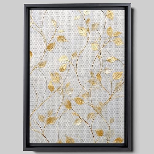 Miniatura 1 de Original Ginkgo biloba Print On Canvas, Modern Textured Gold Wall Art, Abstract Gold Leaves Print, Living room Wall Decor, Canvas Wall Art, Print