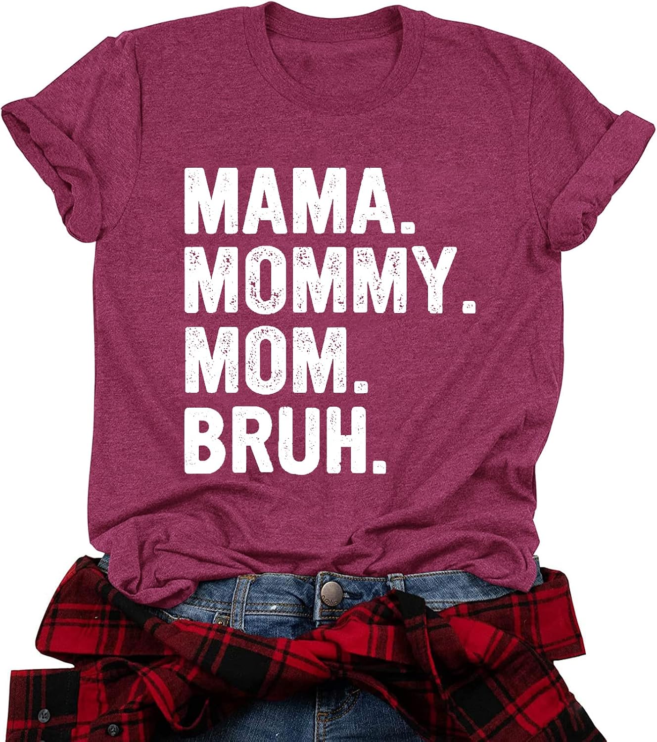 Mama Shirt for Women Mama Mommy Mom Bruh Mother's Day T Shirts Funny Short Sleeve Casual Tops Tees