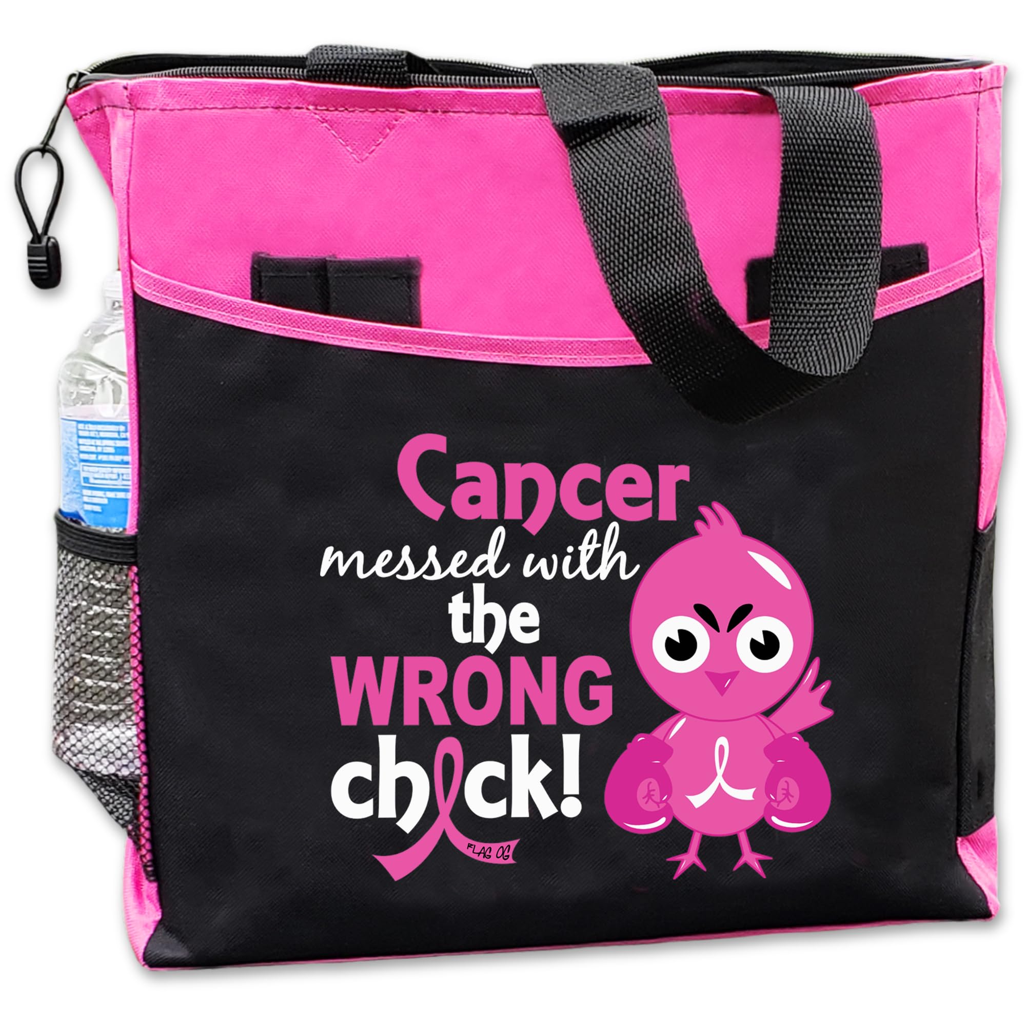 Fight Like a Girl Cancer Messed with the Wrong Chick Dakota 5-Pocket Tote Bag