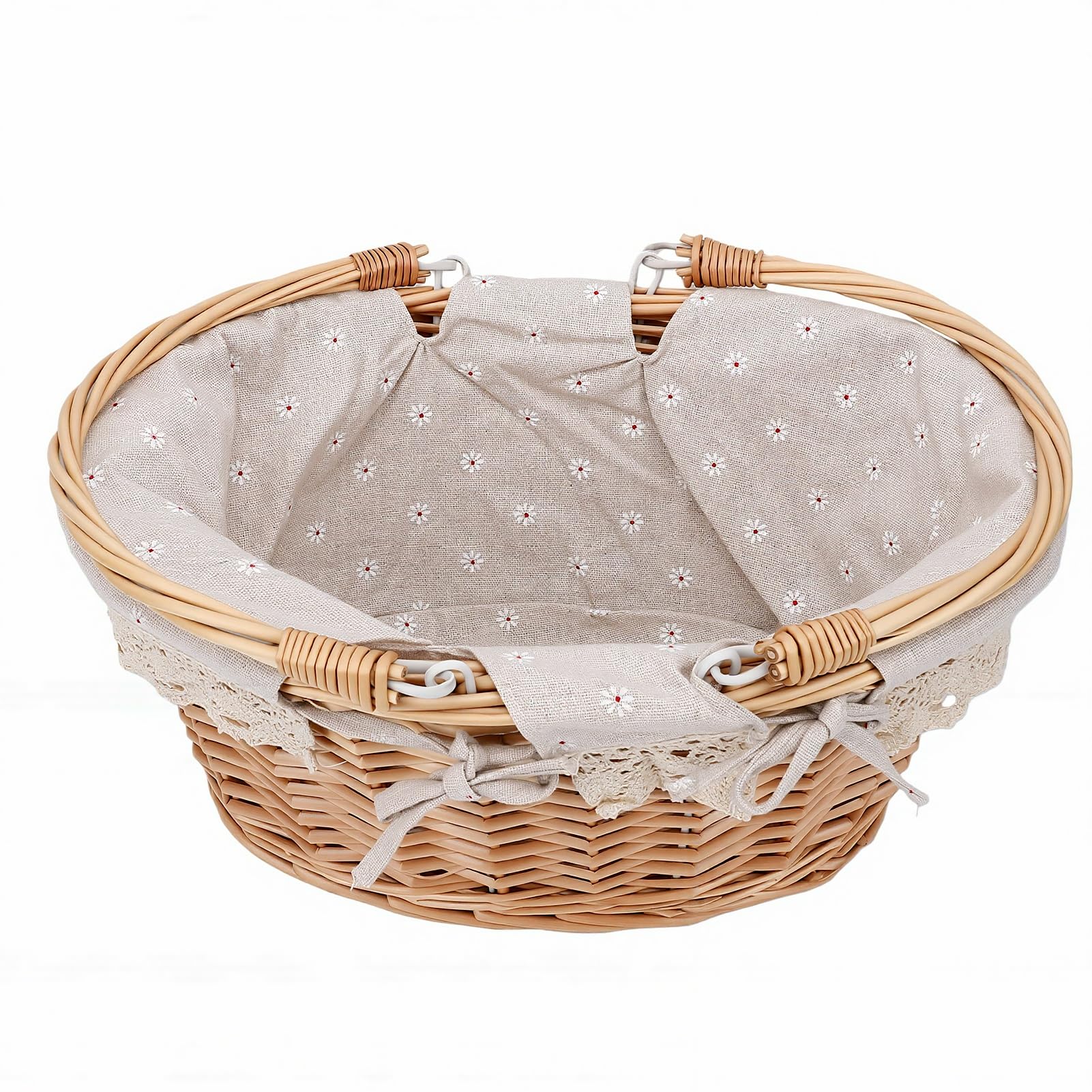 HEEPDD Cesta Natural Tejida a Mano para Regalos (Margarita)