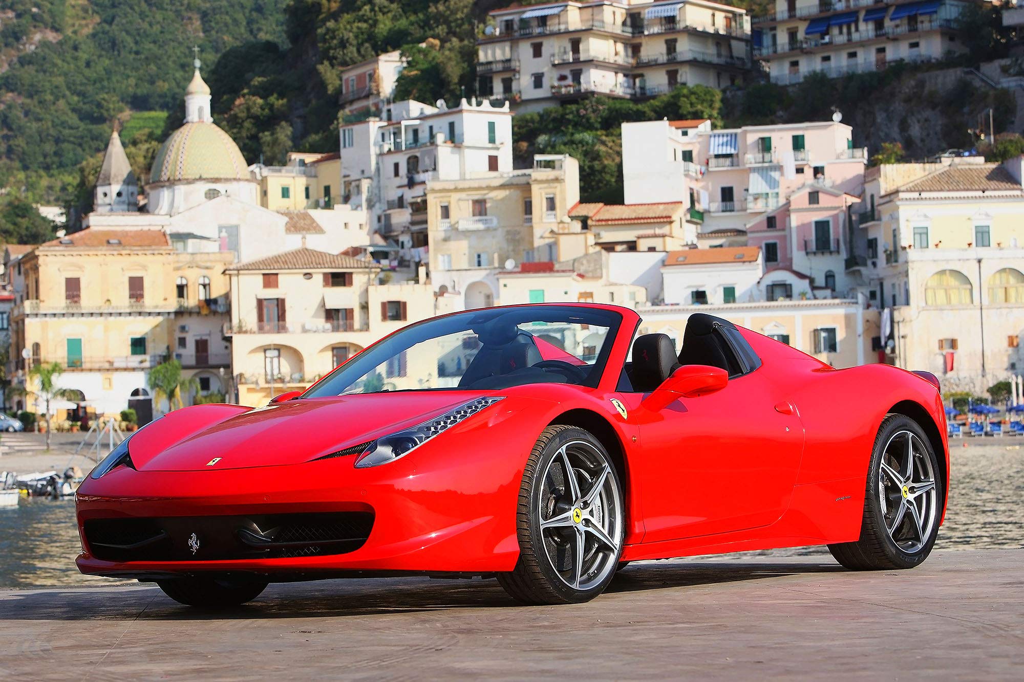 XOTIKS Canvas Art Print of Ferrari 458 Spider - Fine Art Giclee Canvas Print Photo Wall Art Display