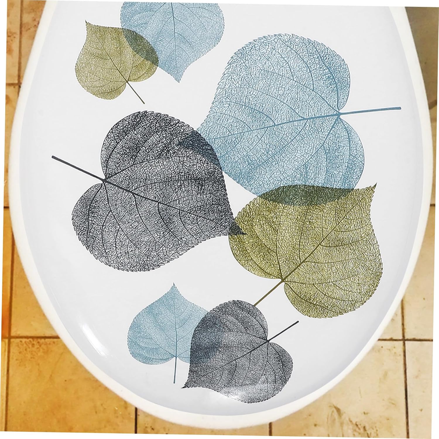 Plastic Toilet Seat Replacement with Non-slip Stable Fixing Thickened Bathroom Toilet Seat Cover Smooth Surface Easy to Clean Scratch-resistant U-shaped Gasket