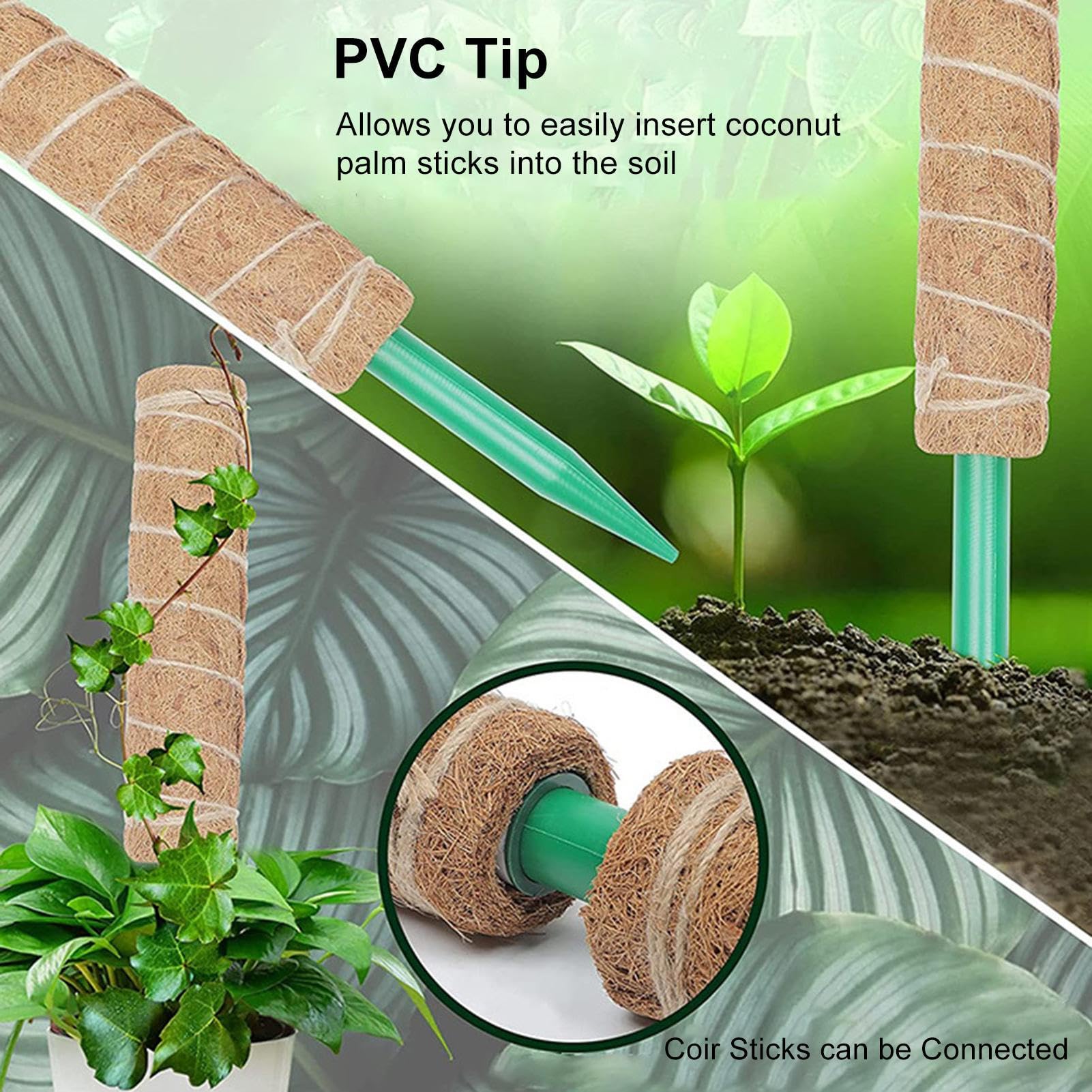Tuteur en Mousse pour Monstera 4 Pièces de 41 cm Pliable et Réutilisable