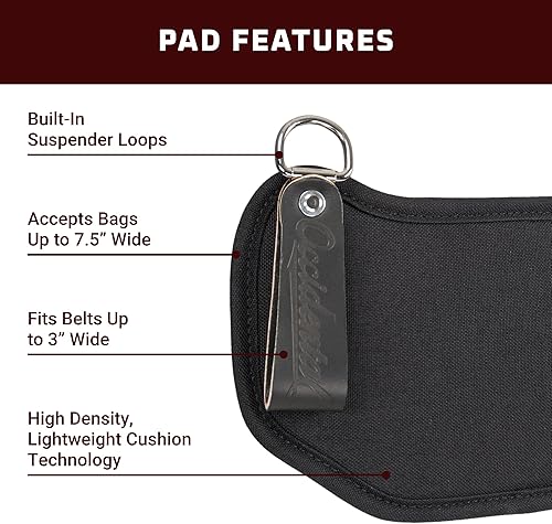 Miniatura 3 de Occidental Leather Hip Buddies, negro - Acepta cualquier bolsa de hasta 7.5 pulgadas de ancho - Fabricado en Estados Unidos