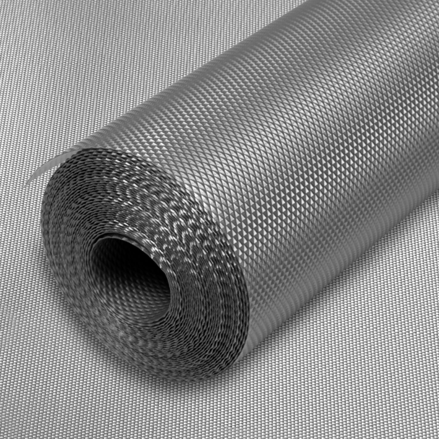 Homestrap Washable Anti-Slip Shelf Liner (45cm X 5m)| Multipurpose Kitchen Drawer Mat for Fridge, Table, Cupboards, and Shelves | Waterproof and Easy to Clean in Grey