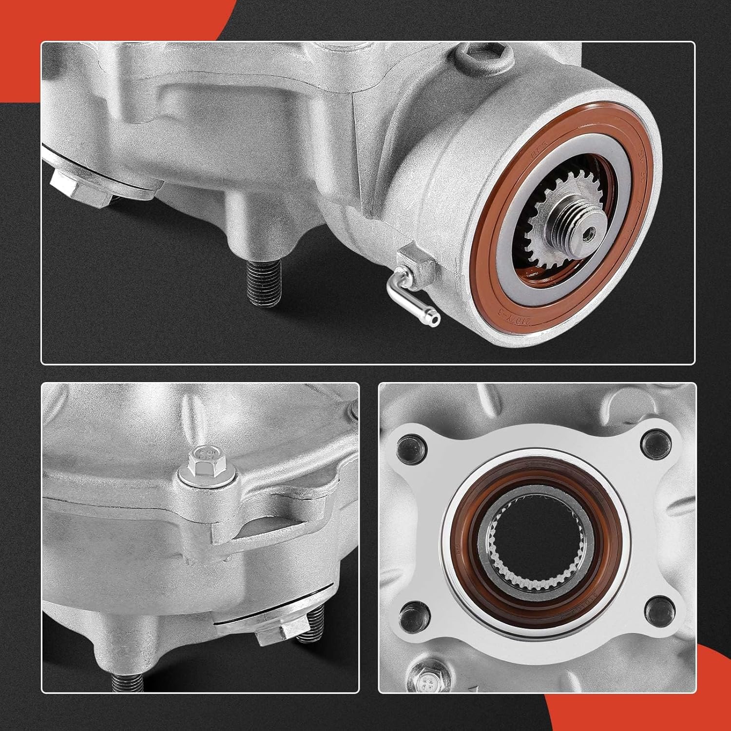 A-Premium Rear Differential Assembly Compatible with Honda Fourtrax Rancher TRX420, TRX420FE, TRX420FM, TRX420FPE, TRX420FPM, TRX420TE, TRX420TM, 2007-2013, Replaces 41300-HP5-600, 41300HP5600