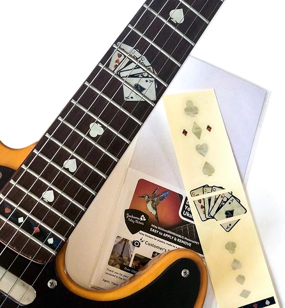 Inlay Sticker Fret Markers for Guitars - Playing Cards - White Pearl,F-020PC-WT