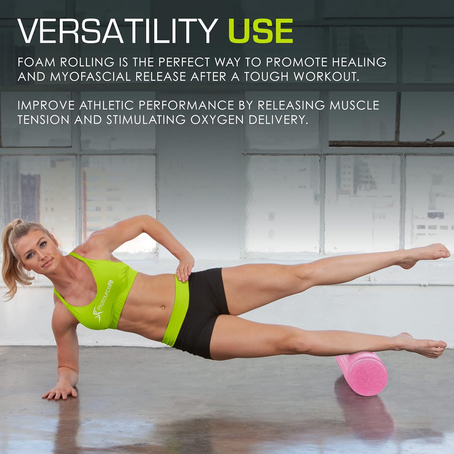 ProsourceFit High Density Foam Rollers Long, Firm Full Body Athletic Massage Tool for Back Stretching, Yoga, Pilates, Post Workout Muscle Recuperation - Image 5