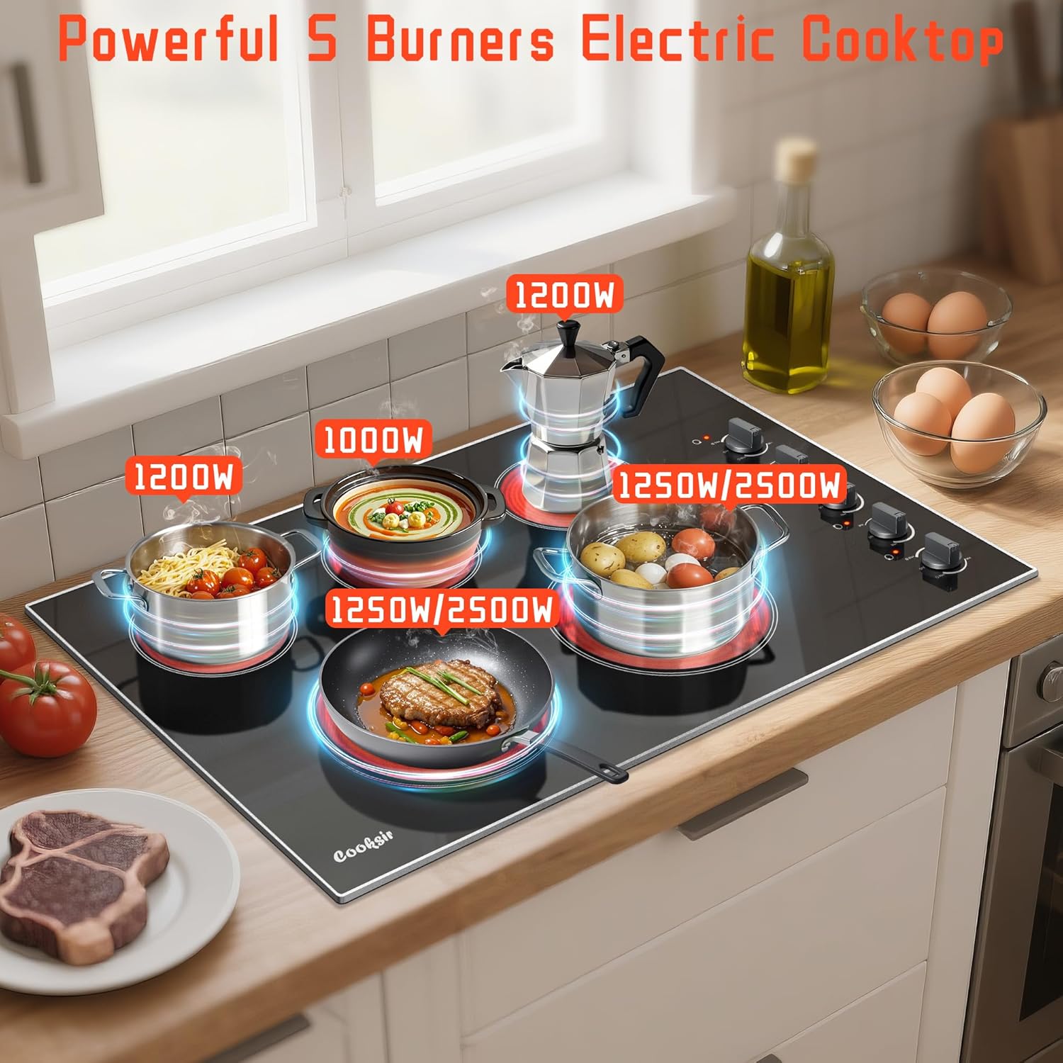 36 Inch Electric Cooktop 2 Pack