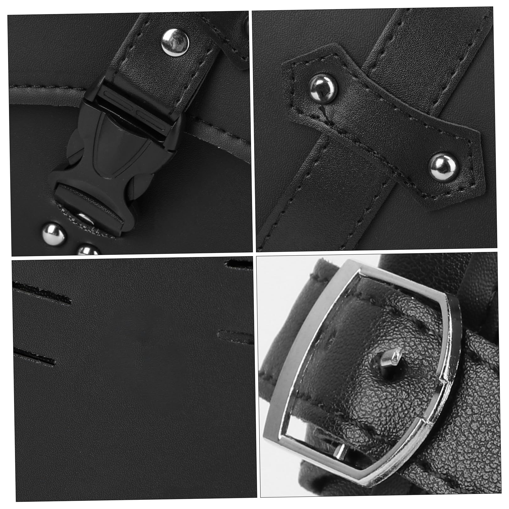 HEMOTON Sacoche Latérale pour Moto à Outils avec Porte-Bouteille Droite, PU Résistant, Fixation à Boucle Rapide, Rangement Voyage Compatible Motos, VTT et Vélos, Usage Quotidien