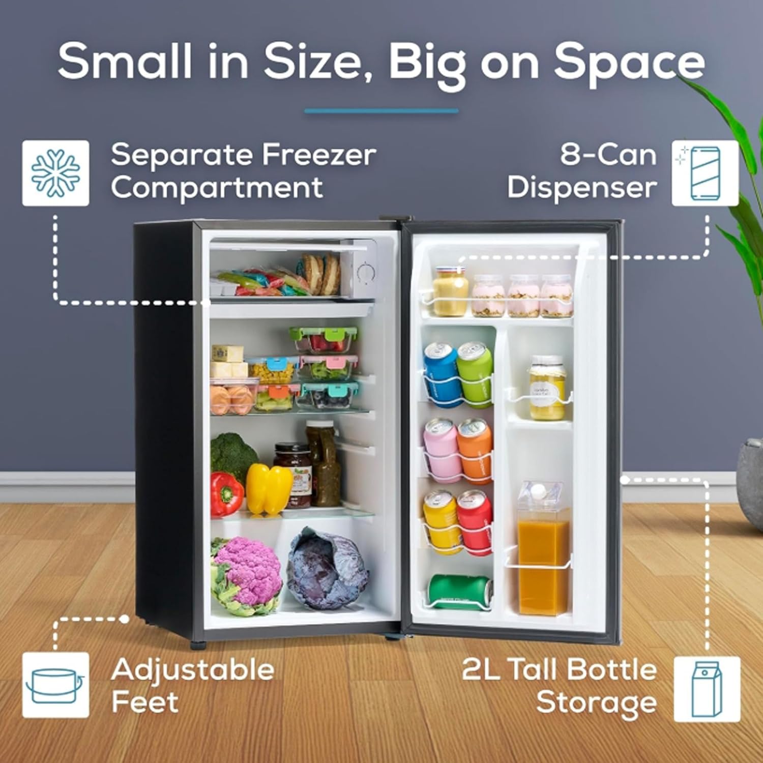 Igloo IRF32BK interior showing storage features