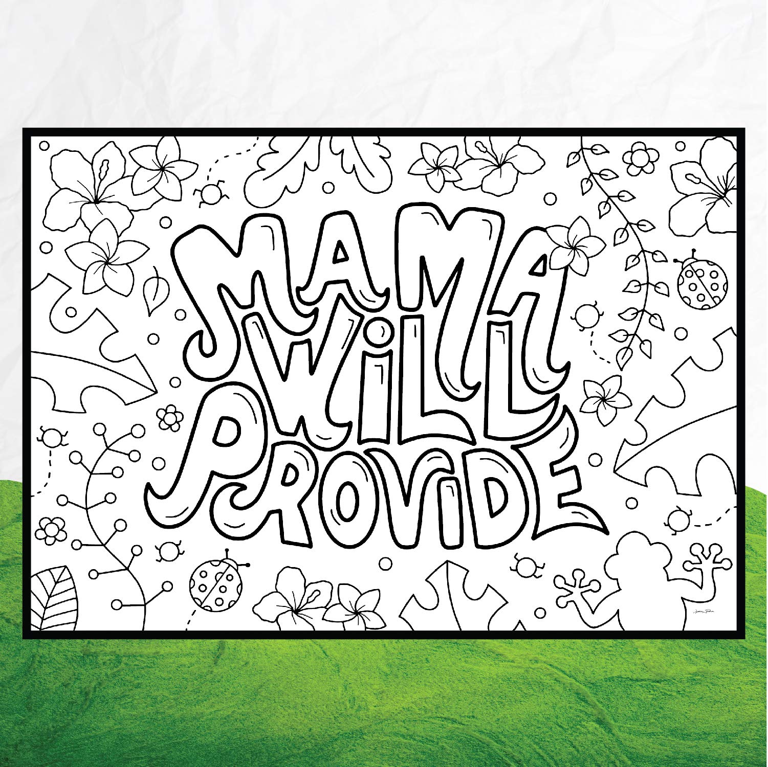 Coloring Broadway - ONCE ON THIS ISLAND inspired Coloring Postcards (Set of 4) "Why We Tell The Story" Collection, Broadway Musical Merchandise, Ideal Gift for a Broadway Theater Lover - Image 5