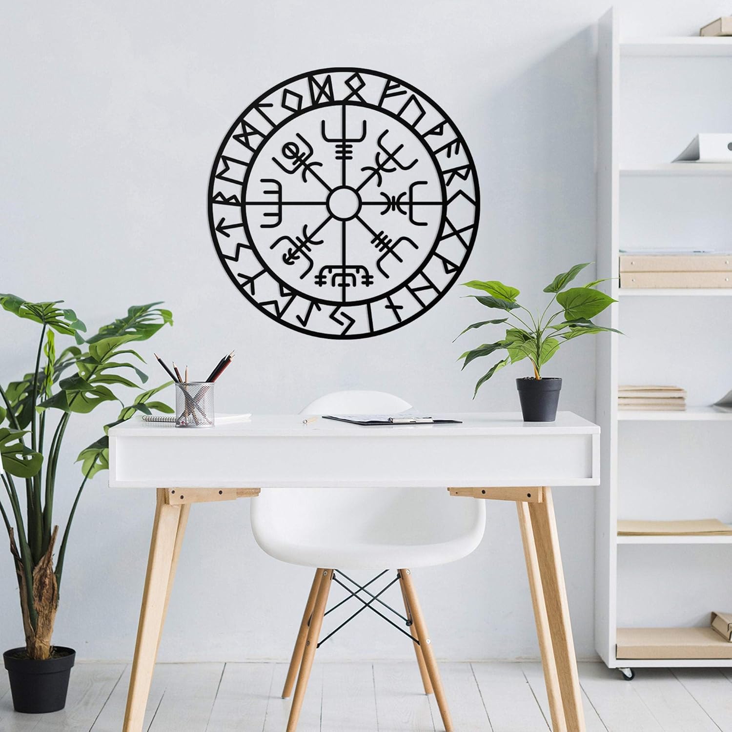 PotteLove Vegvisir Wall Art, Metal Wall Art, Metal Wall