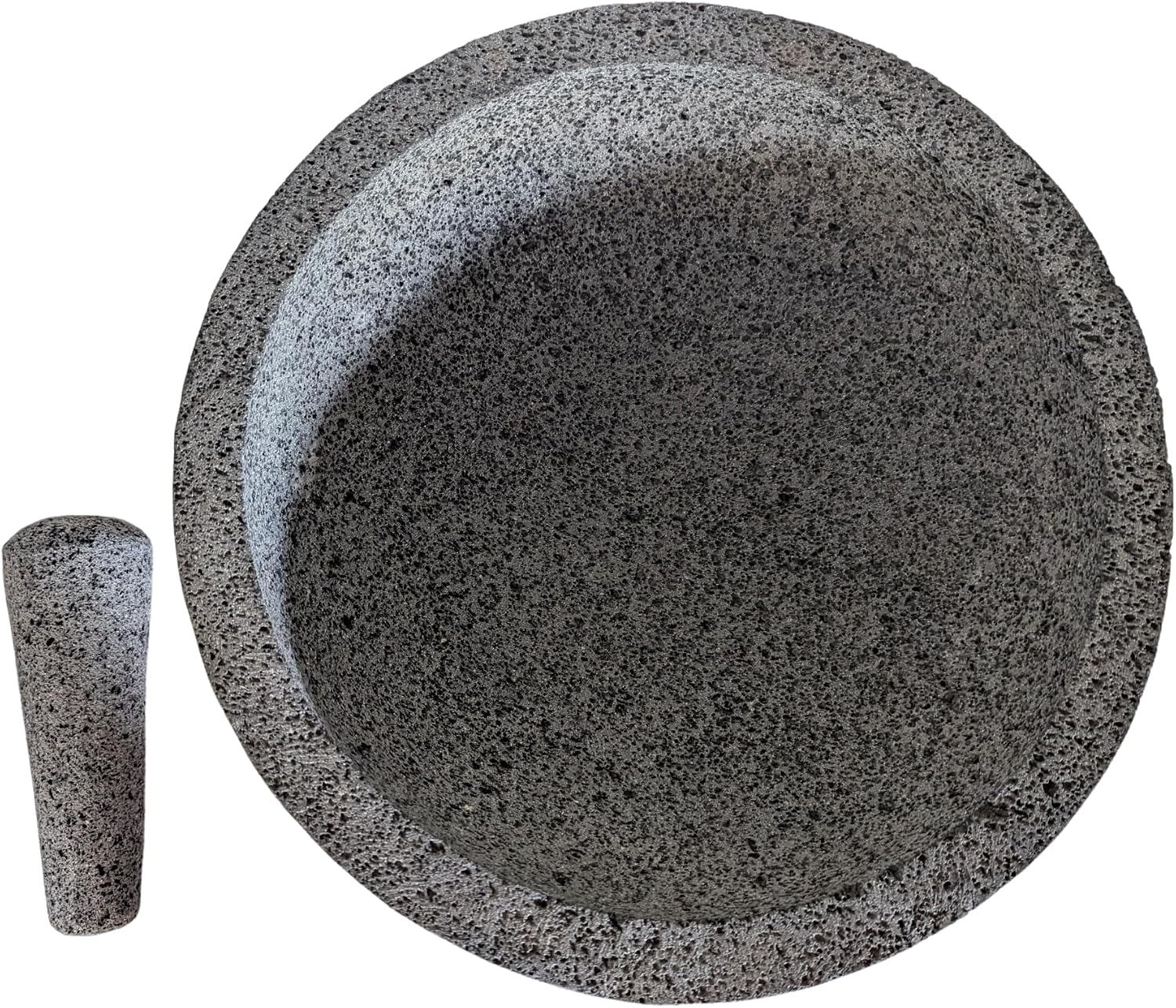 16-Inch Molcajete (40 cm Diameter) Handmade Mexican Mortar in - Salsa and Guacamole Grinding Performance