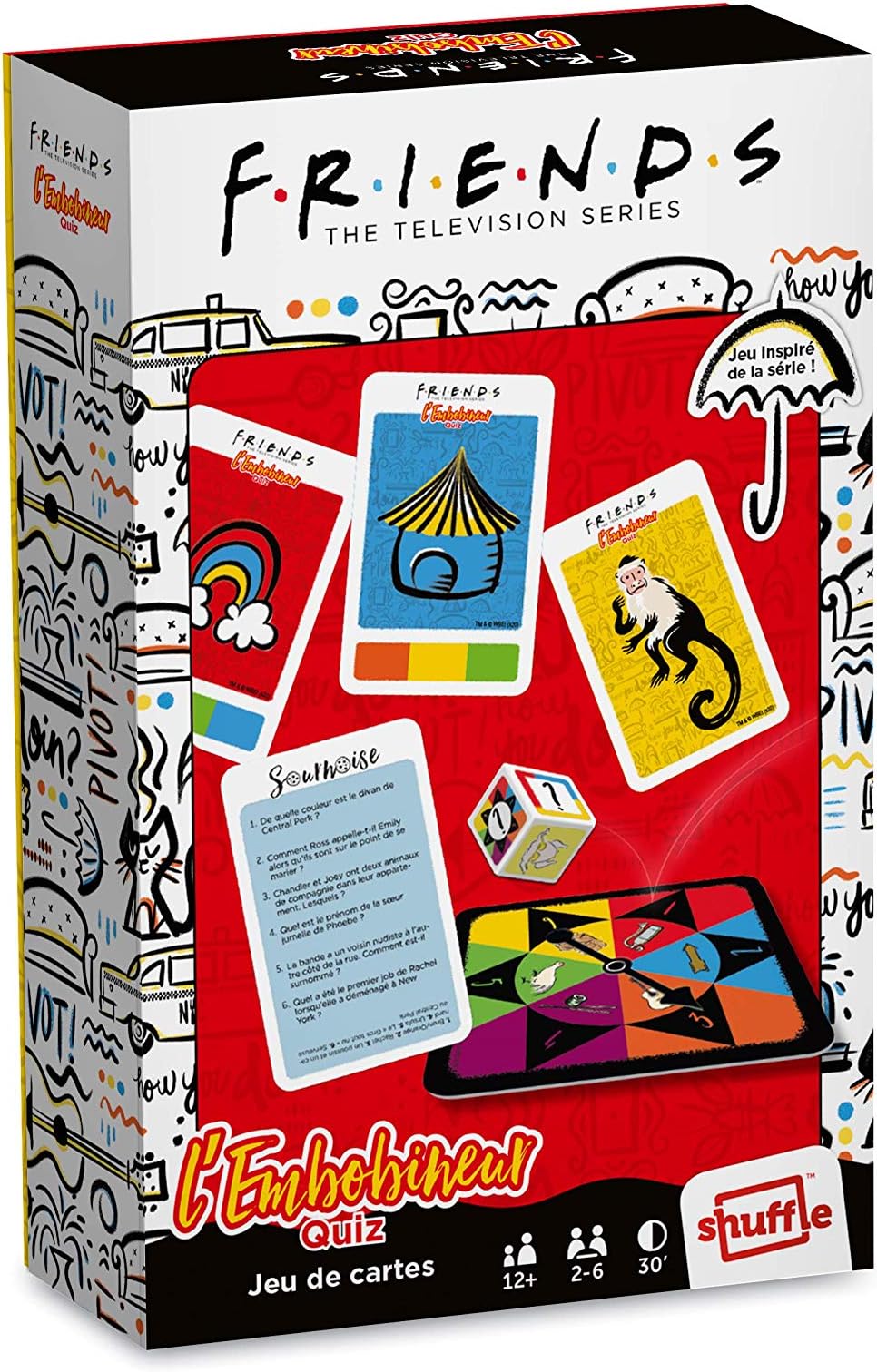 Shuffle Friends, Warner Bros โ The Wheel of the Embobiner Quiz โ The Mystificator, Bamboozle โ Adult Card Game โ TV Series