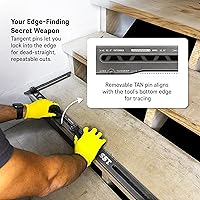 Vista 6 de SST - Calibre para Escalera y Herramienta de Diseño - Mide con Precisión Ángulos, Largos y Bordes - Construcción Duradera de Aluminio CNC - Pines