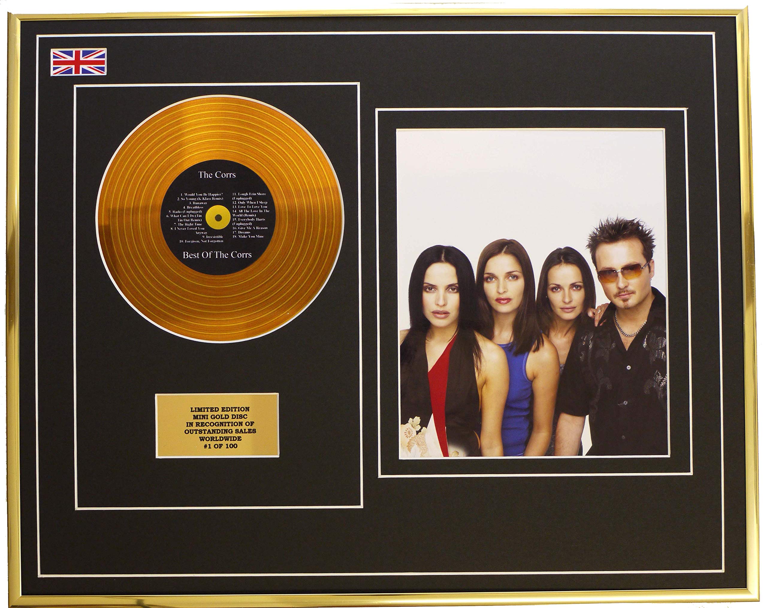 Everythingcollectible The CORRS/MINI Metall Gold DISC & Foto Display/Limitierte Edition/COA/Best of The CORRS