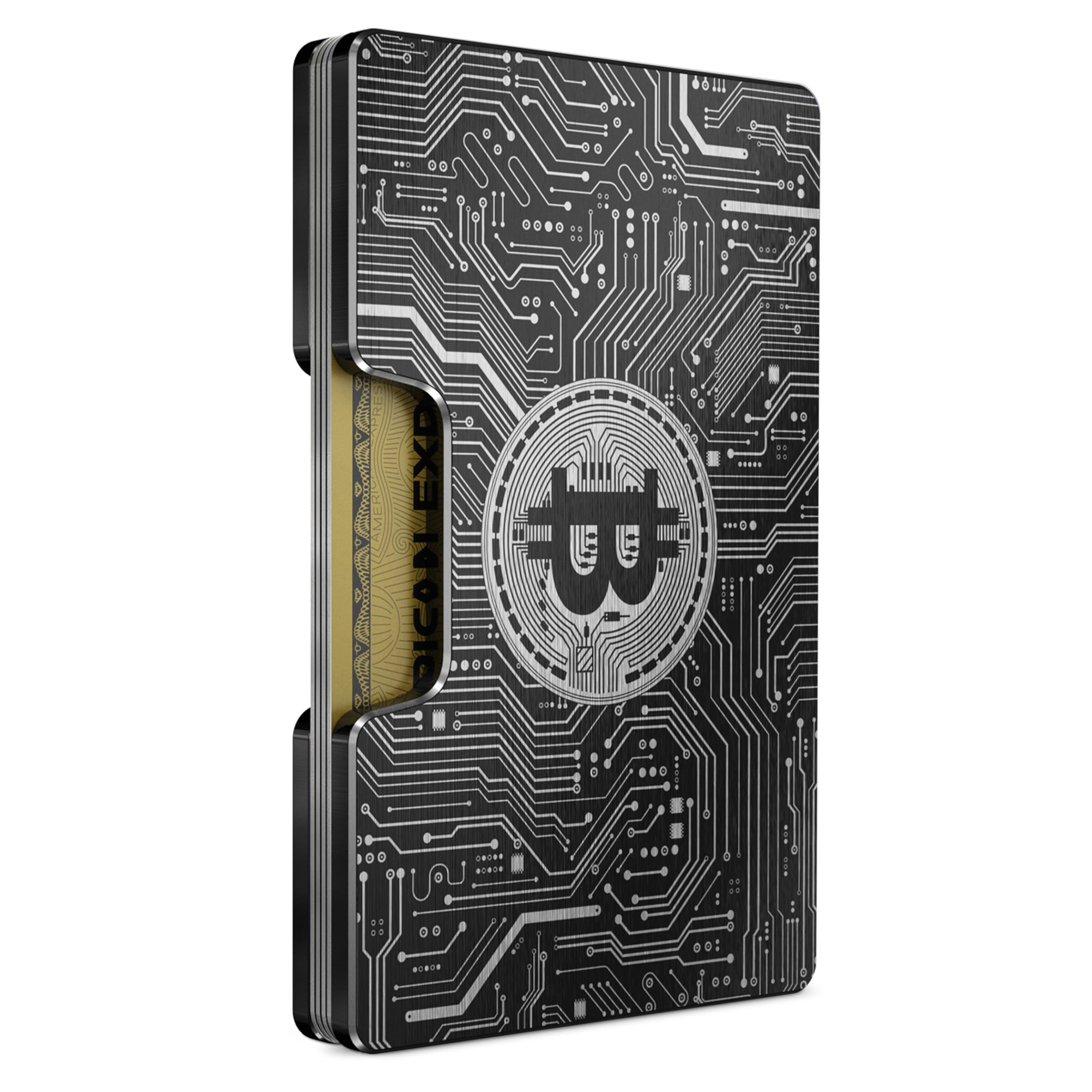 Freja Svendsen Engraved Aluminum Wallet for Men - Slim Money Clip & Card Holder with Engraved Finish. Enhanced RFID Blocking, Compact, Unique &