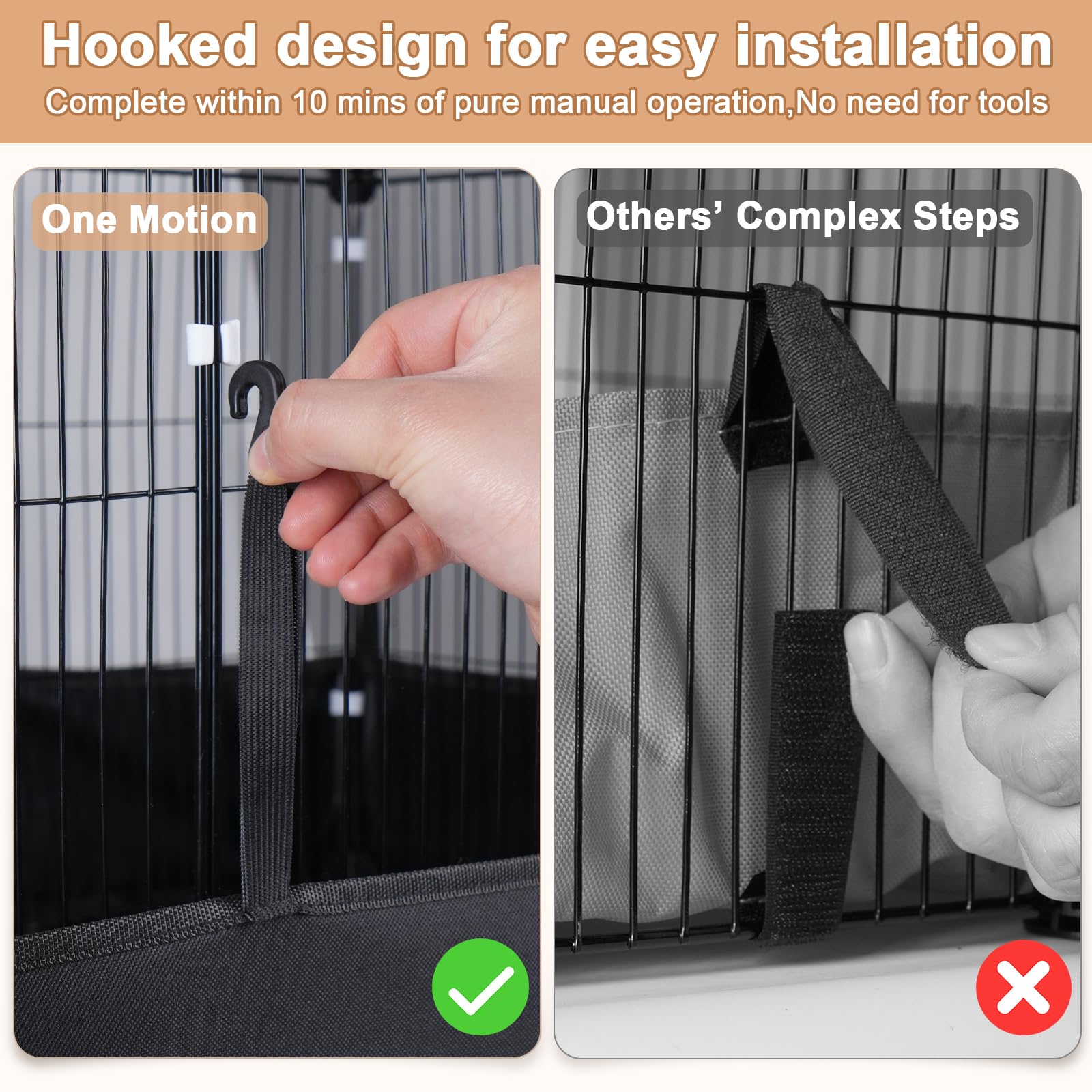 Aystkniet Guinea Pig Cage, Rabbit Run With Top Cover & Waterpfoof Bottom Liner, Small Animal Playpen For Hemster, Turtle, Hedgehog, Kitten Gerbil, Pet