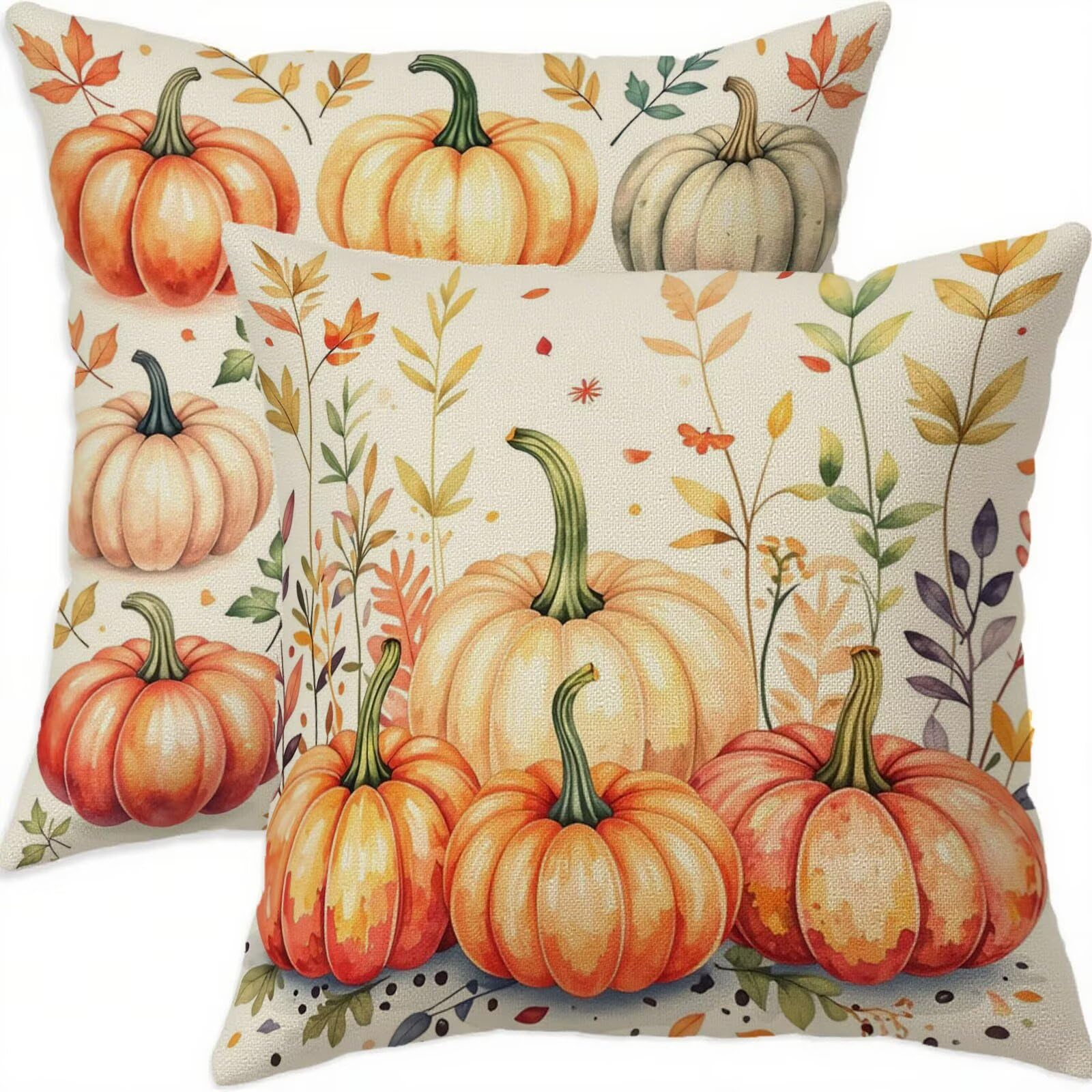 Housse coussin 70x70cm pour salon de jardin et balcon au motif automnal