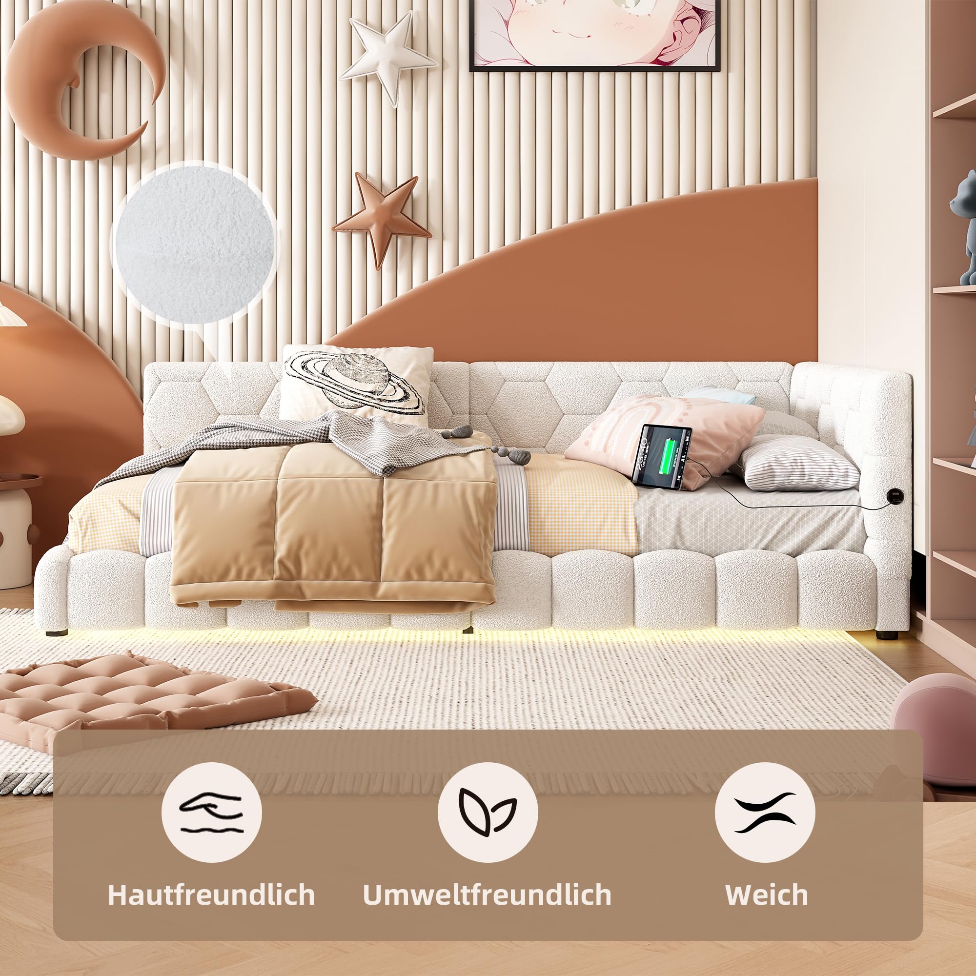 Divano Letto Senza Materasso Rivestito In Velluto Rosa 90 X 200 Cm Per Salotto E Camera Da Letto Vidaxl