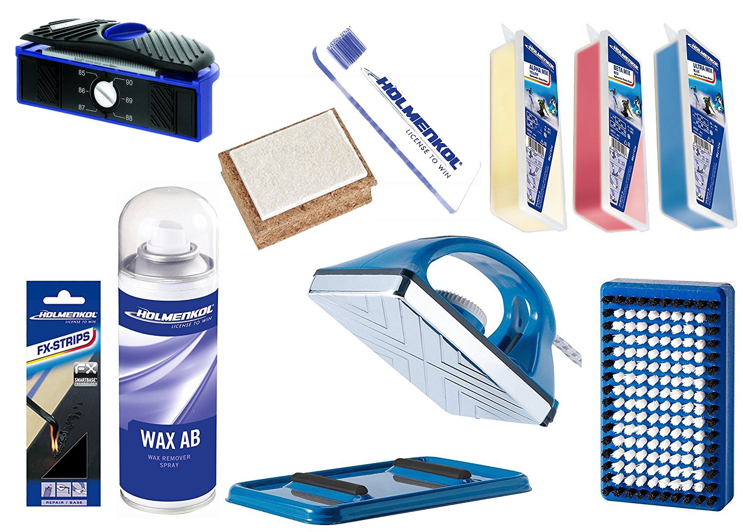 Holmenkol Set 11 teilig Wax Esquí Snowboard Nordic Cera Cuidado Reparación