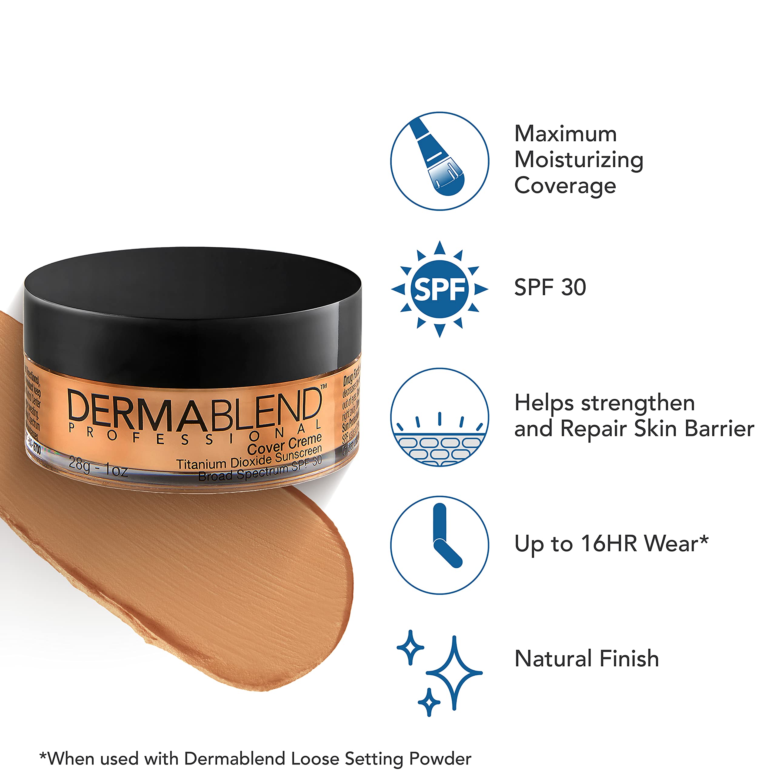 Dermablend Cover Gesichts-Make-up, Caramel Beige