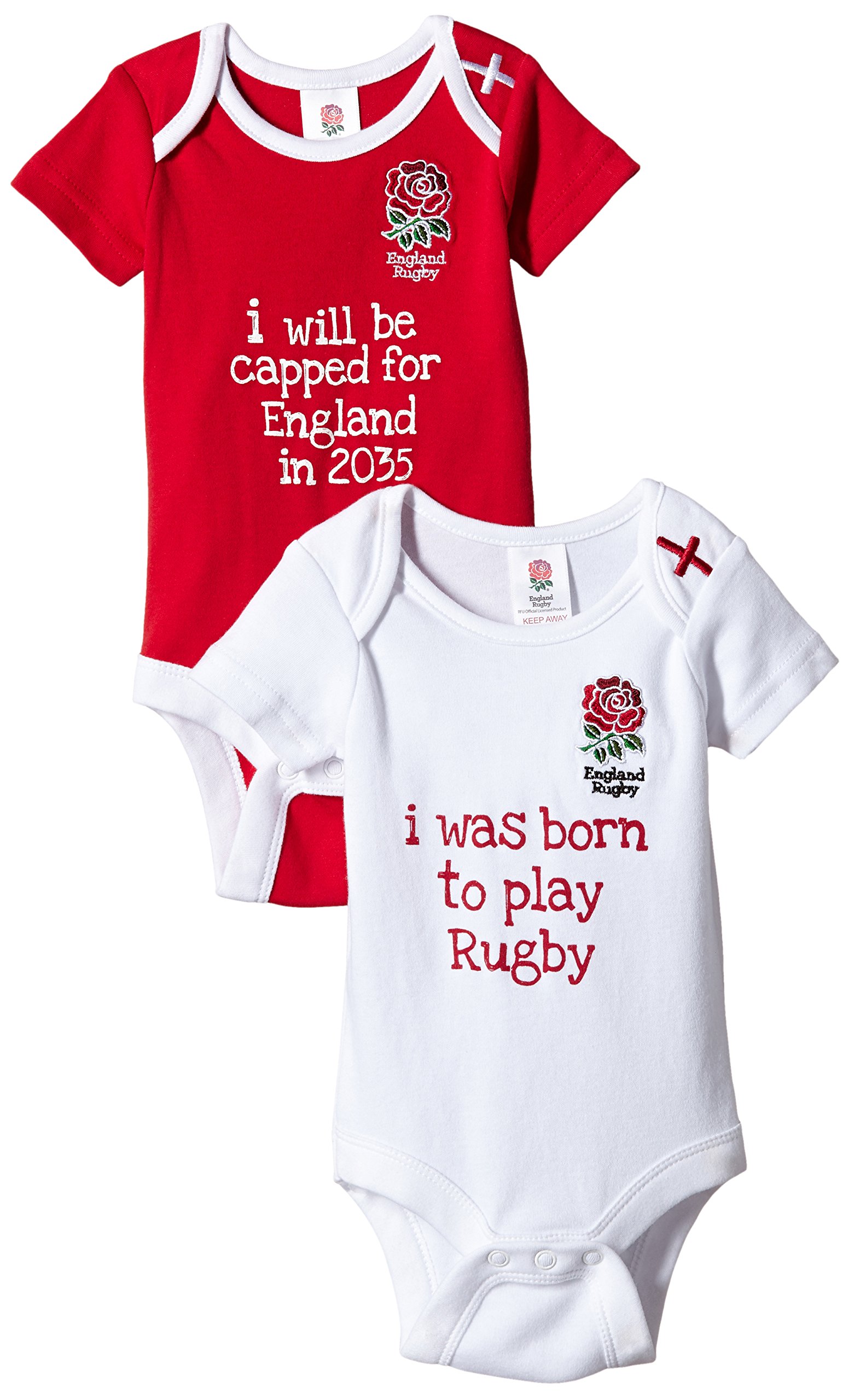 Brecrest Fashion Baby Boys' England RFU Bodysuit 0-3 Months White